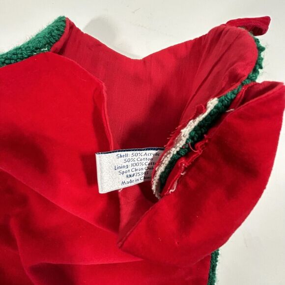 Dog Christmas Stocking Bone Crystal Snow Brand Puppy Holidays Hooked Textured - Picture 5 of 6